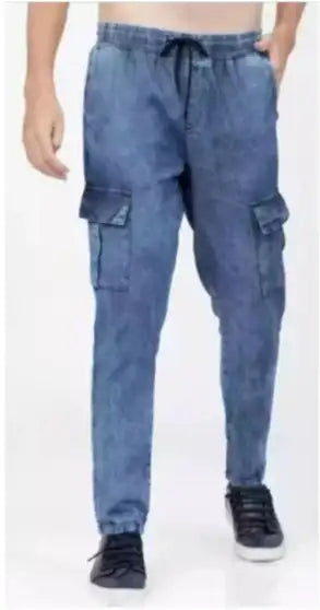 Men Denim Cargos