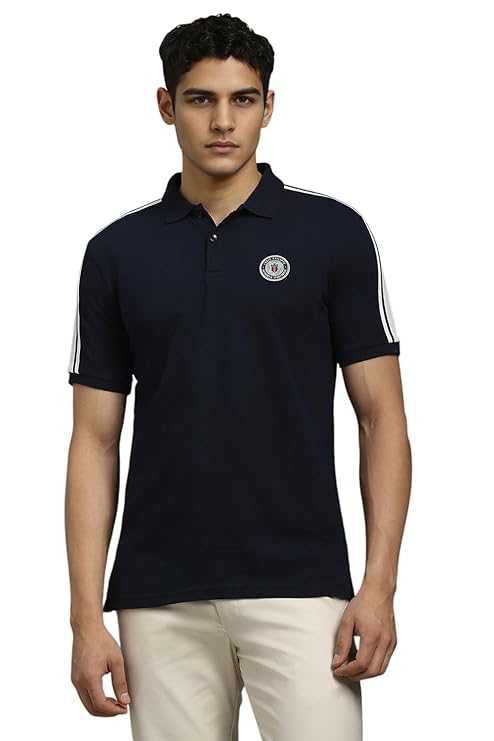 Louis Philippe Men's Cotton Solid Slim Fit T-Shirt