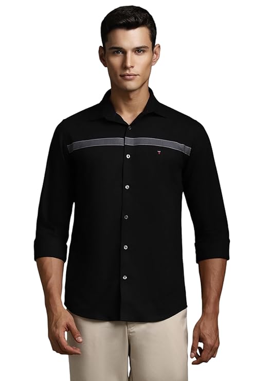 Louis Philippe Men's Striped Slim Fit Shirt