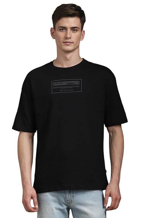 Louis Philippe Men's Solid Regular Fit T-Shirt