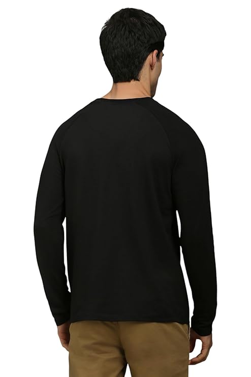 Louis Philippe Men's Cotton Solid Slim Fit T-Shirt