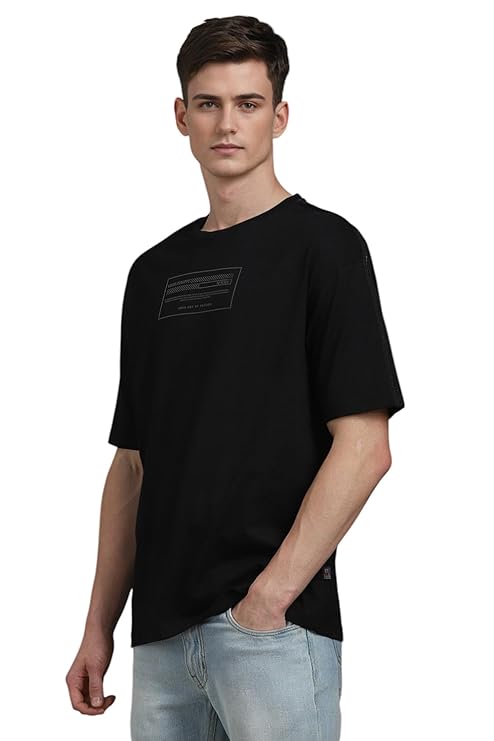 Louis Philippe Men's Solid Regular Fit T-Shirt