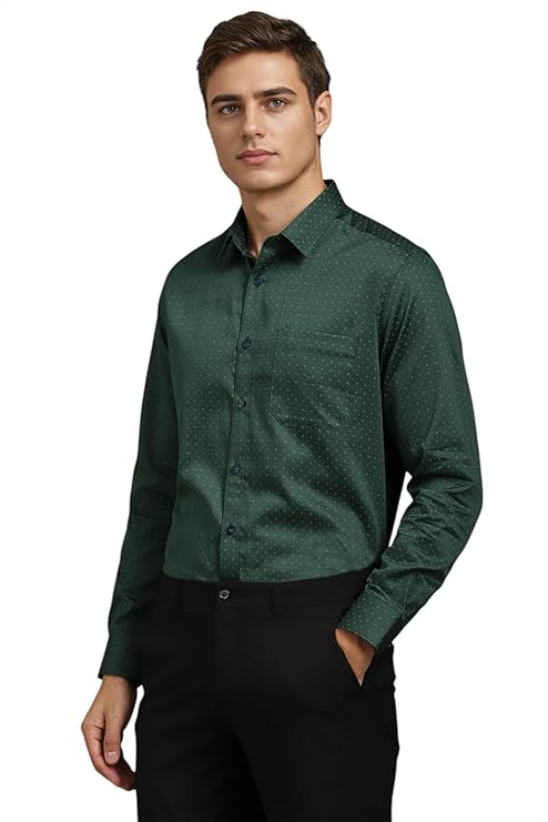 Louis Philippe Men's Cotton Solid Classic Fit Shirt