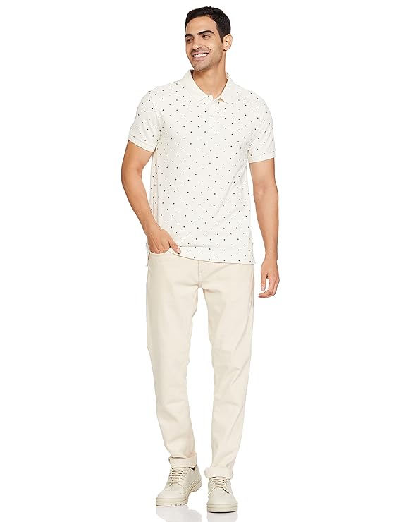 Levi's Men's Cotton Regular Fit Printed Polo T-Shirt