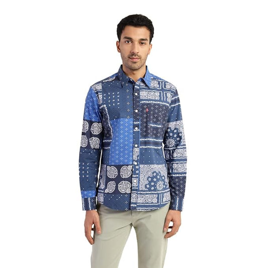 Levi's Men's Cotton All Over Printed Slim Fit Shirt