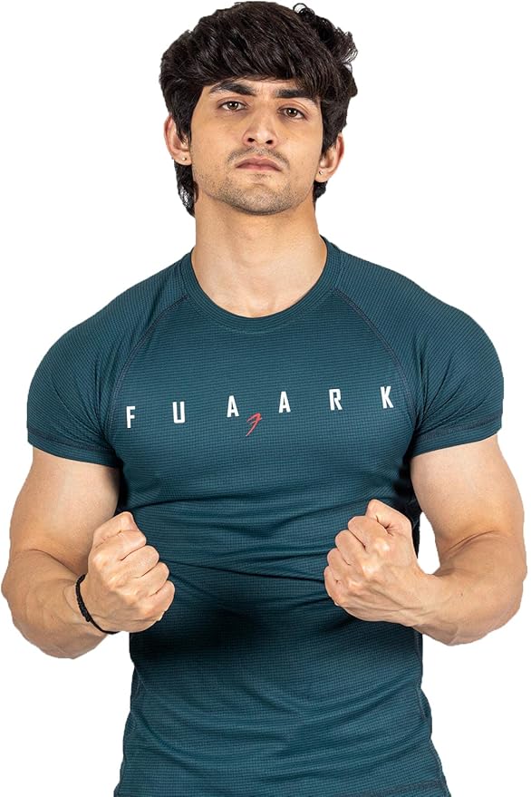 Men's Round Neck Slim fit Gym & Active wear Sports T-Shirt for Workout & Casual Wear