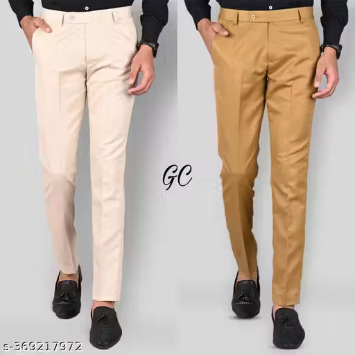 Mens Formal trouser pants pack 2 Reguler Fit pants