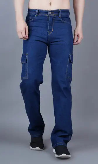 Men Denim Cargos