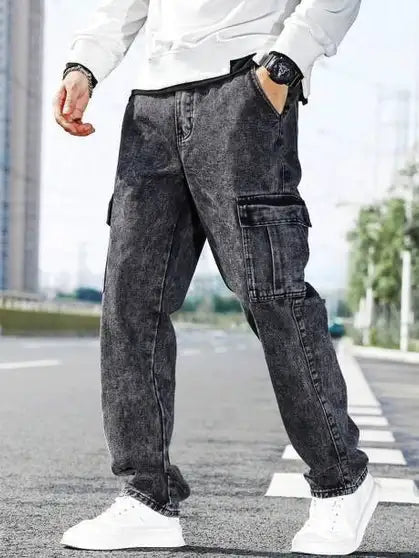 Men Denim Cargos