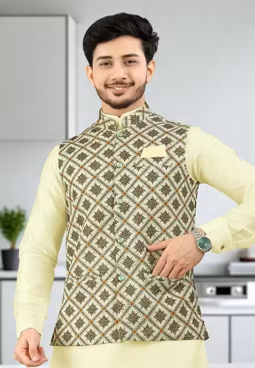 Classic Lakhnavi Koti Kurta Set – A Perfect Blend of Tradition and Elegance