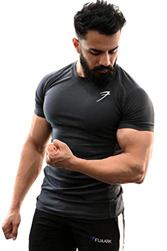 Men's Round Neck Slim Fit Gym Sports T-Shirt