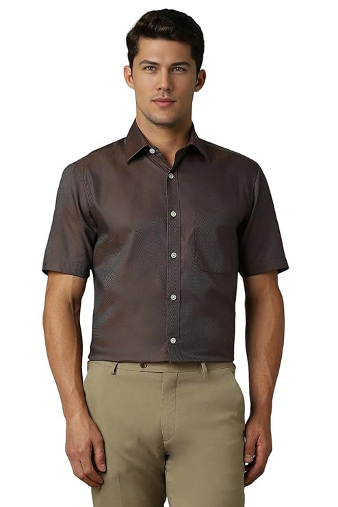Louis Philippe Men's Solid Classic Fit Shirt
