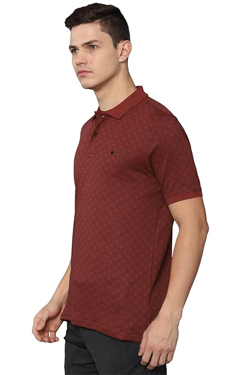 Louis Philippe Men's Solid Regular Fit T-Shirt