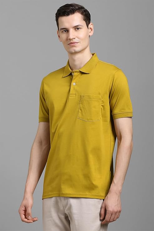 Louis Philippe Men's Solid Regular Fit T-Shirt