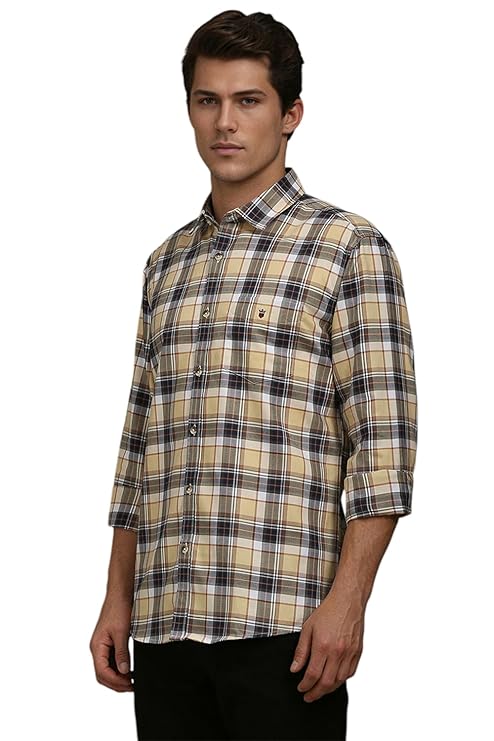 Louis Philippe Men's Checkered Slim Fit Shirt