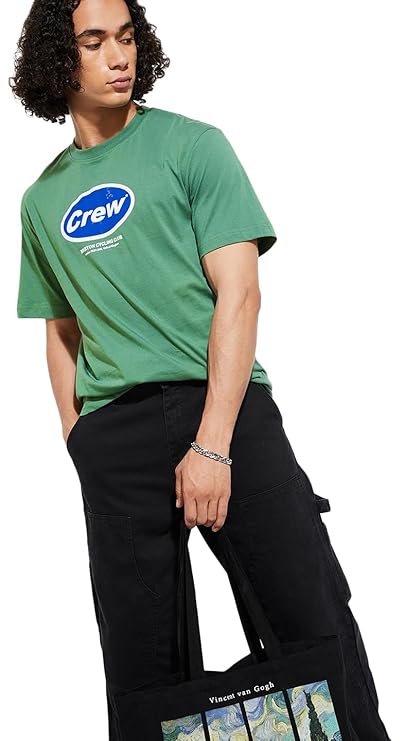 Max Men Cotton Regular Fit URB_N Graphic Chest Printed T-Shirt
