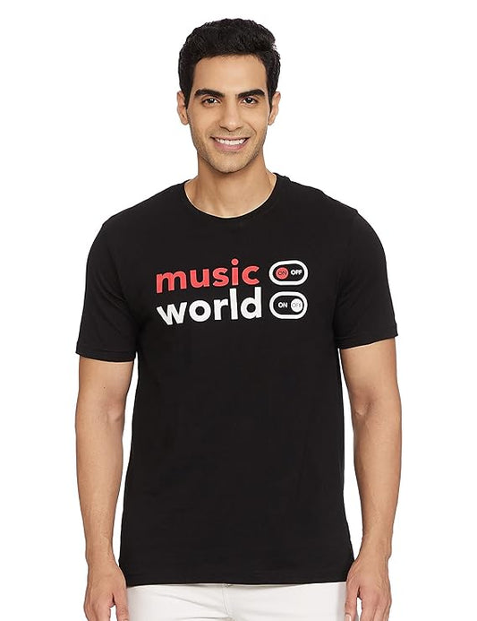 Max Men Typographic Print Crew Neck Regular Fit T-Shirt
