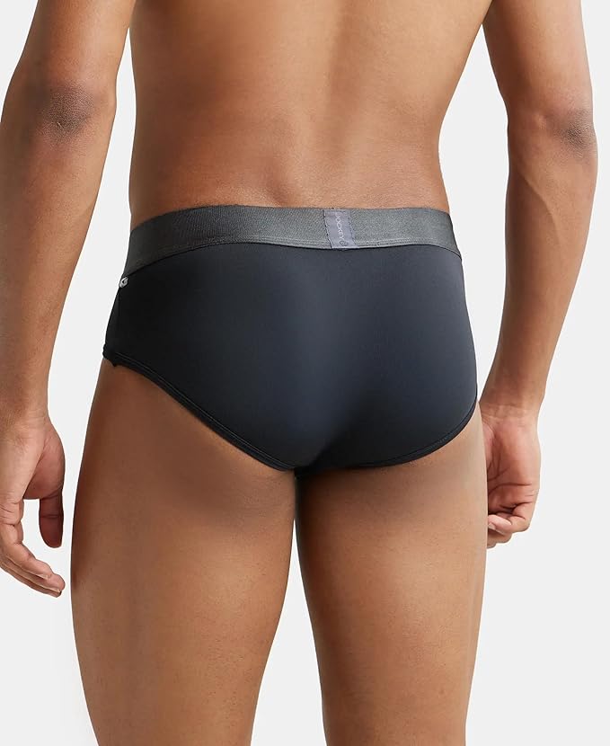 Jockey IC27 Men's Tactel Microfiber Elastane Stretch Solid Brief with Moisture Move Treatment