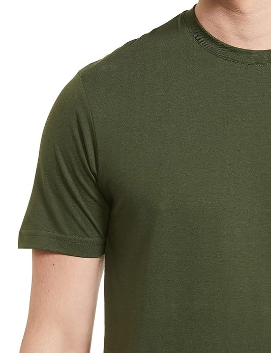 Max Men's Cotton Regular Fit Half Sleeves Crew Neck Solid Lounge T-Shirt