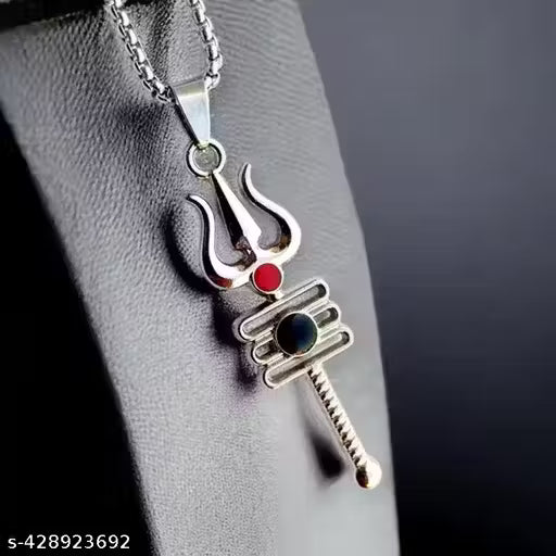 Men Pendant | Mahadev locket | Fashion Pendant | Locket For Boys | Trishul Pendant Locket With Kara | Mens Kara