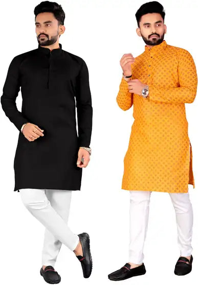 Men Printed Kurta (Multicolor)